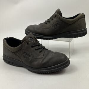 Ecco Womens Soft Walking Oxfords Shoes Size 8.5 Brown Leather Vintage